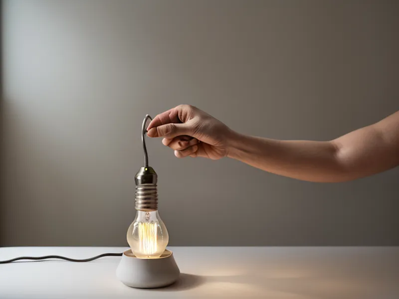 Gros plan sur une ampoule à lumière chaude pour réduire la fatigue oculaire.