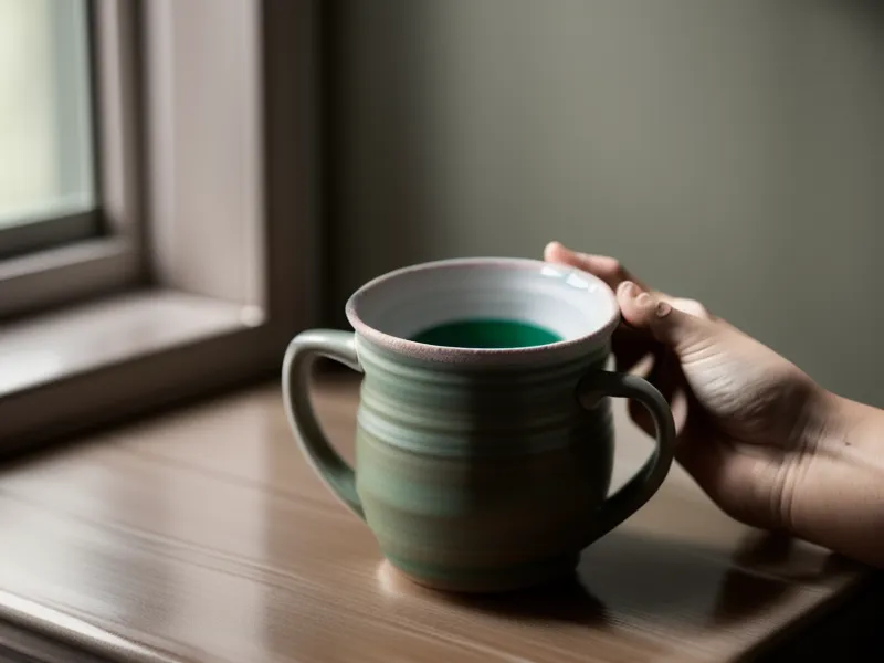 Tasse de café et dossiers comptables sur un bureau, image de la sensibilité aux odeurs au travail