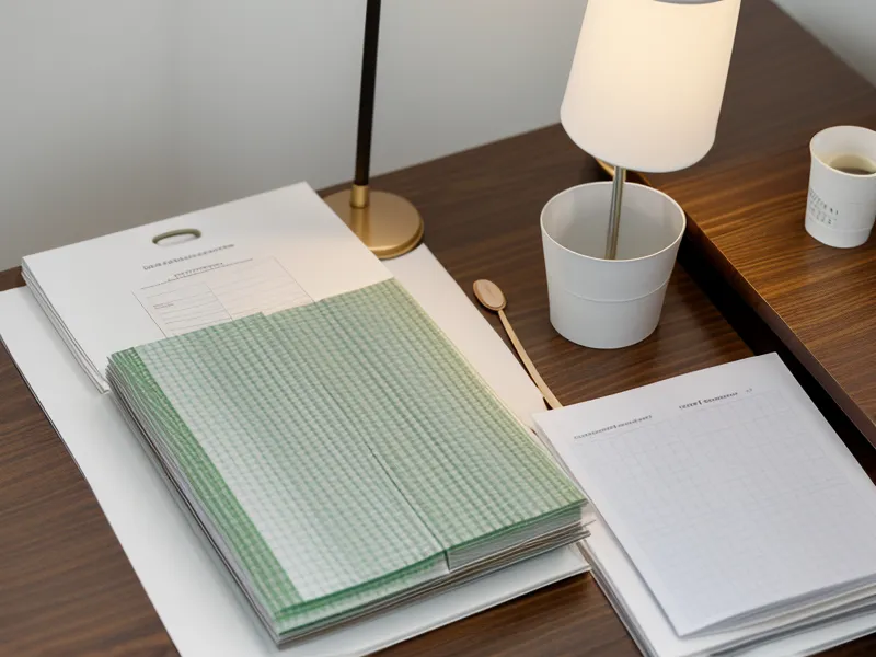 Dossiers administratifs et feuilles de calcul sur un bureau d'open space, gestion des émotions au travail pour un hypersensible
