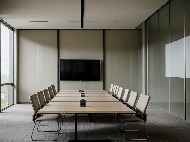 Salle de réunion silencieuse avant une discussion professionnelle, calibrer son hypersensibilité au travail