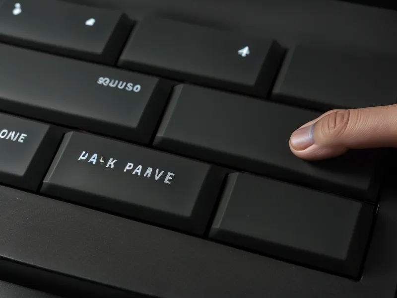 Main hésitant au-dessus du clavier, signe de surcharge numérique et de fatigue au travail chez une personne hypersensible